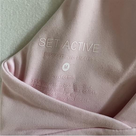SET Active Blush Racerback Sports Bra - Picture 3 of 3